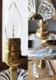 画像7: USAヴィンテージ卓上照明カットが美しいスクエアガラス&真鍮のテーブルランプ｜ヴィクトリアンテーブルライト (7)