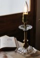 画像5: USAヴィンテージ卓上照明カットが美しいスクエアガラス&真鍮のテーブルランプ｜ヴィクトリアンテーブルライト (5)