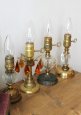 画像6: USAヴィンテージ卓上照明レトロな気泡ガラスと真鍮のテーブルランプ｜オールドアメリカンアンティークライト真鍮 (6)