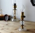 画像6: USAヴィンテージ卓上照明ガラス飾りのミニテーブルランプ｜オールドアメリカンヴィクトリアンアンティーク真鍮豆ライト (6)