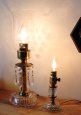画像3: USAヴィンテージ卓上照明ガラス飾りのミニテーブルランプ｜オールドアメリカンヴィクトリアンアンティーク真鍮豆ライト (3)