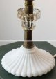 画像6: USAヴィンテージ卓上照明ミルクガラスとクリアガラスのテーブルランプ｜ヴィクトリアンアンティーク真鍮 (6)