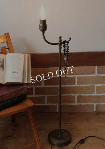 画像2: USAヴィンテージ卓上照明ファットボーイソケット真鍮スタンドライト｜ヴィクトリアンアンティークコーナーランプ (2)