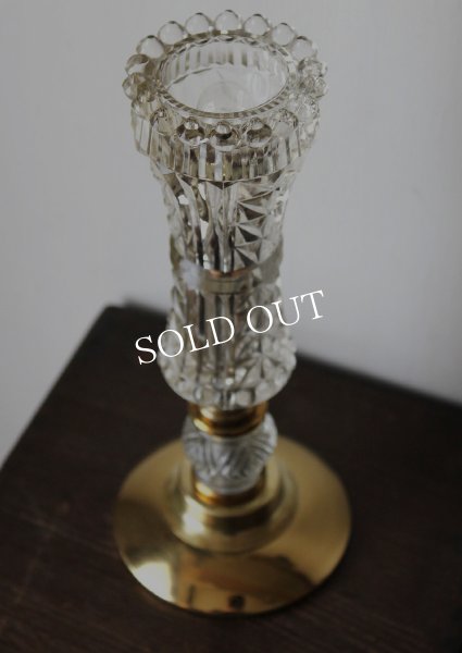 画像5: USAヴィンテージ卓上照明カットガラスゴブレット型テーブルライト｜60'sミッドセンチュリーアンティークランプ (5)