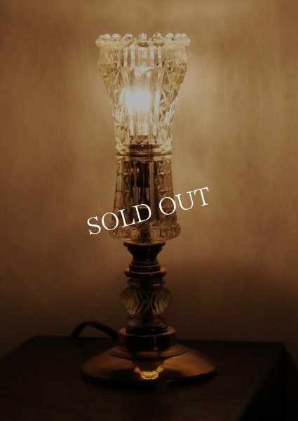 画像6: USAヴィンテージ卓上照明カットガラスゴブレット型テーブルライト｜60'sミッドセンチュリーアンティークランプ (6)