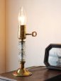 アンティークテーブルランプ｜ダブルガラス飾り卓上照明ライト