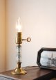 アンティークテーブルランプ｜ダブルガラス飾り卓上照明ライト