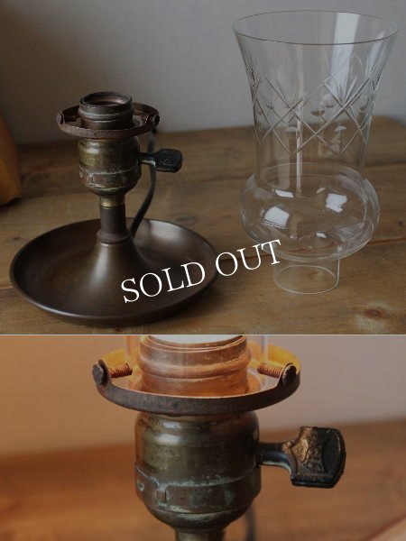 アンティークランプ｜カフェランプハリケーンチムニーテーブルライト卓上照明