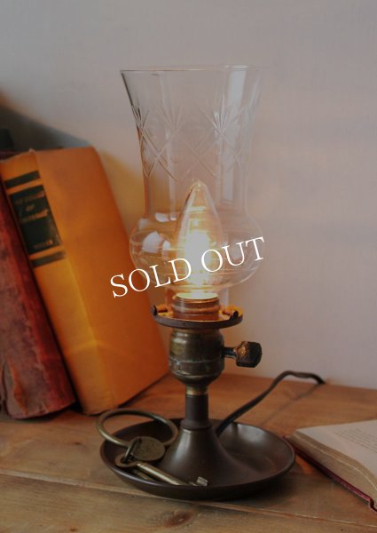 アンティークランプ｜カフェランプハリケーンチムニーテーブルライト卓上照明