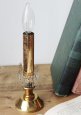 アンティークキャンドルランプ｜ガラス飾りとキャンドルのミニ卓上照明ライト
