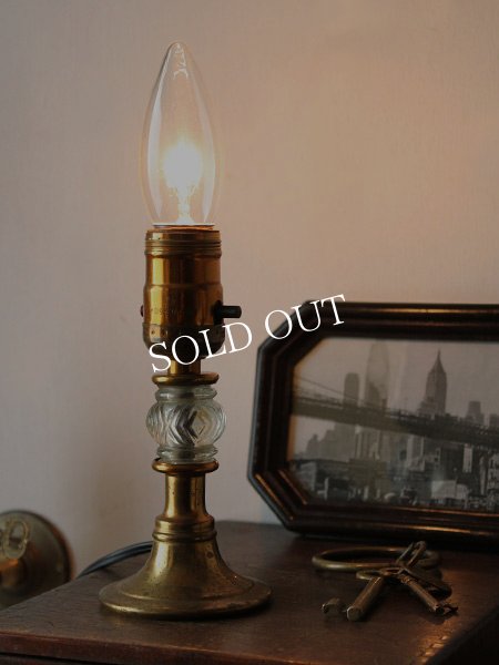 アンティークランプ｜ガラス飾りミニ卓上照明テーブルライト
