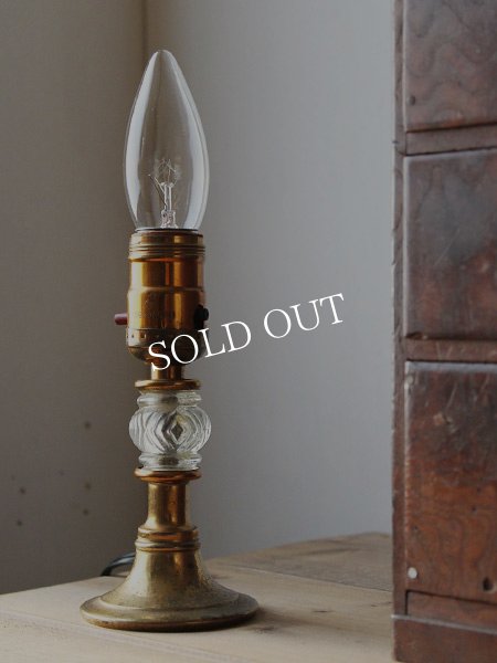 アンティークランプ｜ガラス飾りミニ卓上照明テーブルライト