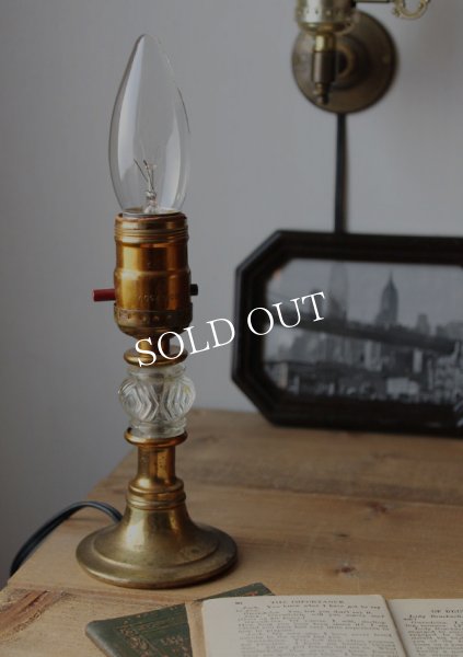 アンティークランプ｜ガラス飾りミニ卓上照明テーブルライト