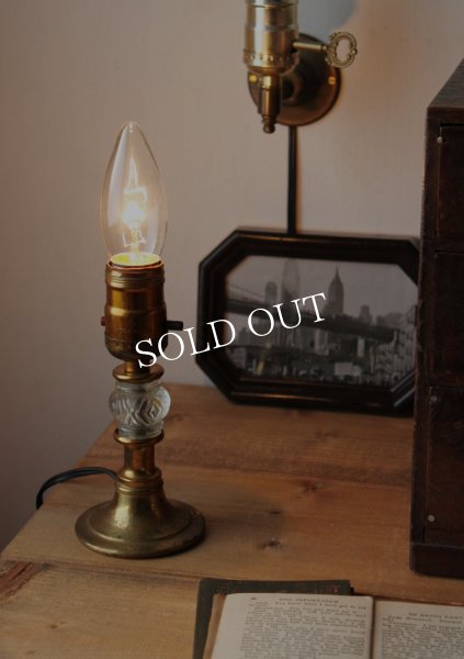 アンティークランプ｜ガラス飾りミニ卓上照明テーブルライト