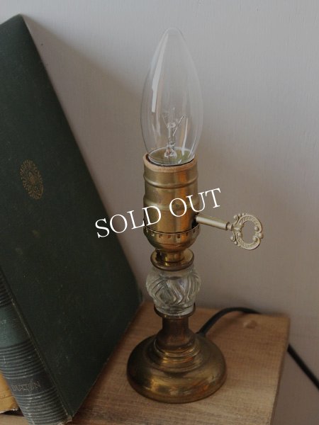 アンティークテーブルランプ｜真鍮製ミニテーブルライト卓上照明