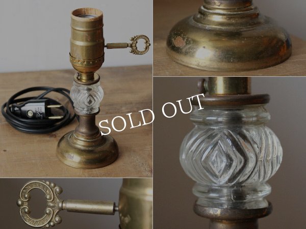 アンティークテーブルランプ｜真鍮製ミニテーブルライト卓上照明