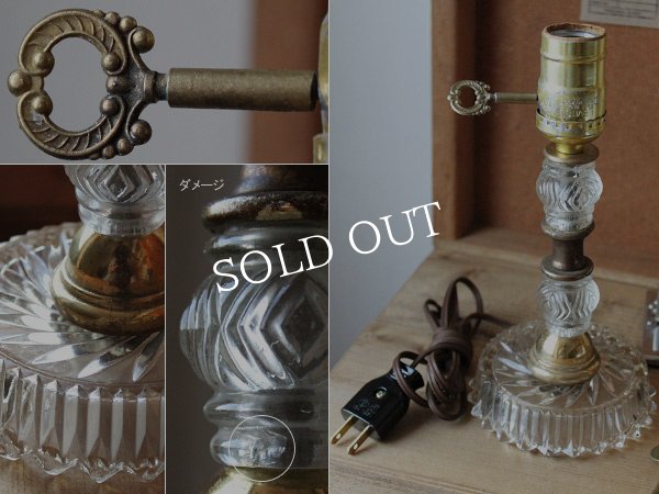 アンティークテーブルライト｜カットガラスランプ卓上照明