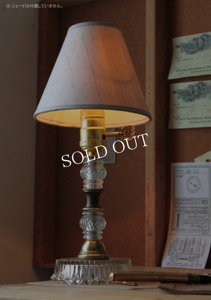アンティークテーブルライト｜カットガラスランプ卓上照明