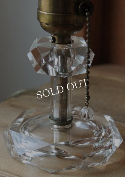 アンティークテーブルライト｜クリアカットガラスのミニテーブルランプ卓上照明