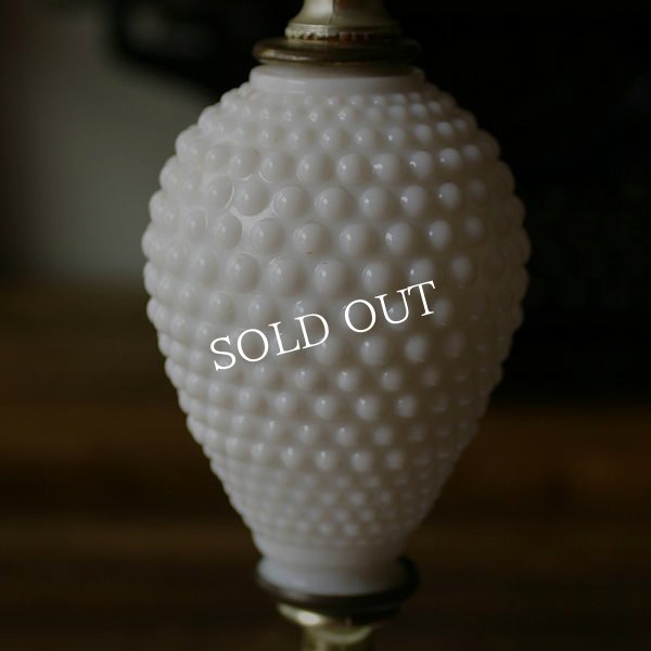 画像6: USAヴィンテージミルクガラス製ホブネイルテーブルライト｜照明 (6)