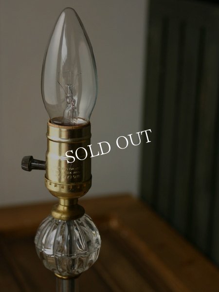 画像5: USAヴィンテージクリアガラス製テーブルライト/照明アンティーク (5)