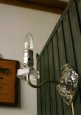 ヴィンテージクリアガラス製ウォールランプ壁掛け照明クリスタルブラケットライト｜アンティーク