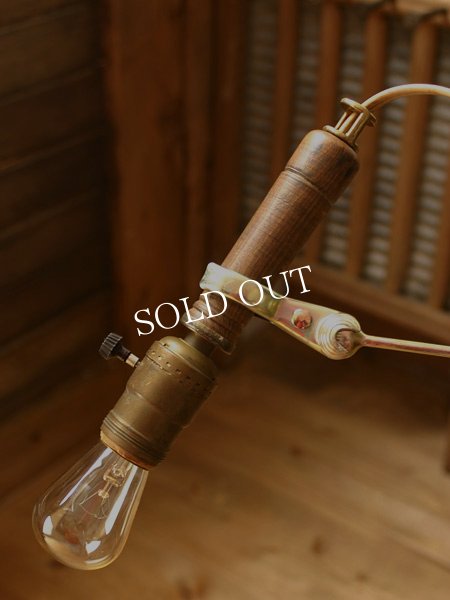 画像3: 工業系ウッドハンドルトラブルライト｜インダストリアル照明USA (3)