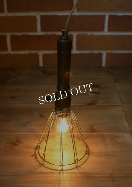 画像5: 工業系ウッドハンドルトラブルライト｜インダストリアル照明USA (5)