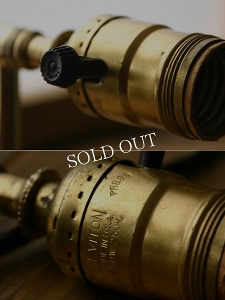 画像5: ヴィンテージ真鍮製ウォールランプ/アンティーク壁掛けライト照明 (5)