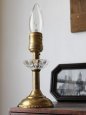 画像4: 真鍮製ヴィンテージガラス飾付ミニテーブルライト｜アメリカン卓上照明 (4)