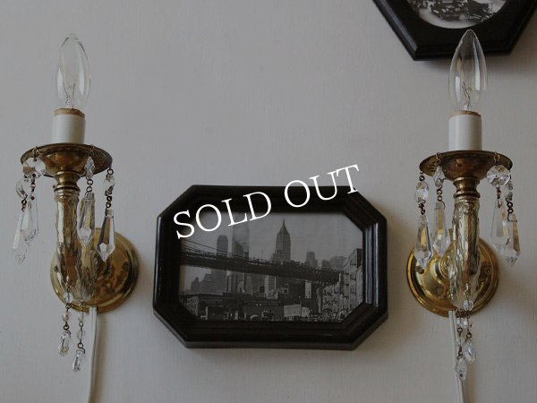 画像7: ヴィンテージガラスプリズムミニキャンドルブラケットライト照明 (7)