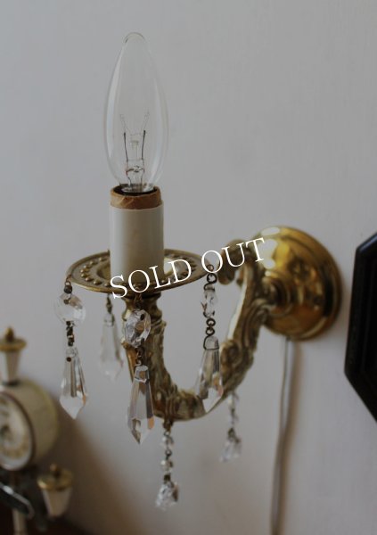 画像5: ヴィンテージガラスプリズムミニキャンドルブラケットライト照明 (5)