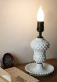 アンティークテーブルランプ｜ホブネイルミルクガラス卓上照明ライト