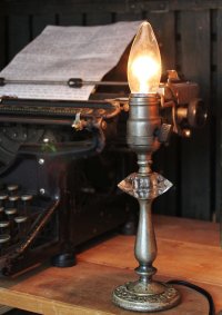 画像1: ファットボーイソケット付真鍮製ミニテーブルライト｜アメリカン卓上照明