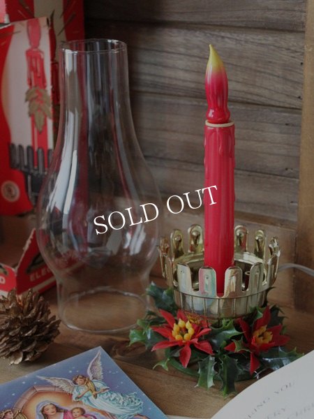 アンティークランプ｜クリスマスハリケーンチムニー卓上照明テーブルライト
