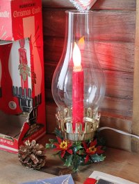 画像1: USAヴィンテージクリスマスハリケーンランプ｜卓上照明キャンドル