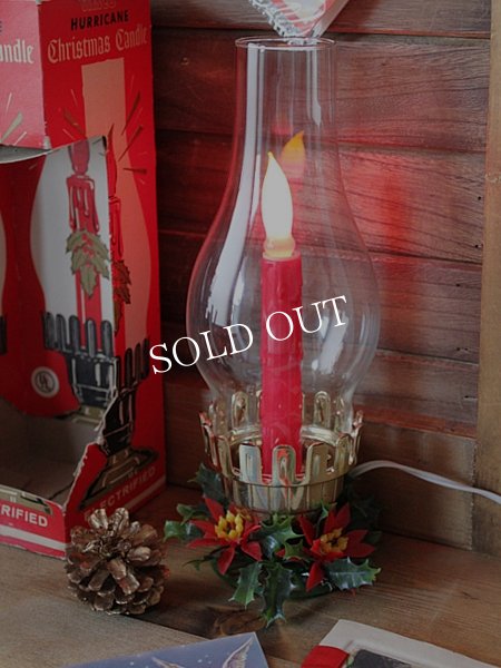 アンティークランプ｜クリスマスハリケーンチムニー卓上照明テーブルライト