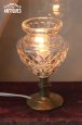 アンティークテーブルライト｜カットガラスゴブレットミニ卓上照明ランプ