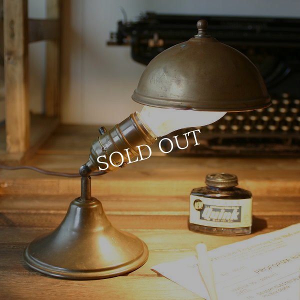 画像8: 真鍮クリップシェード付き壁掛兼用卓上照明｜ヴィンテージライト (8)