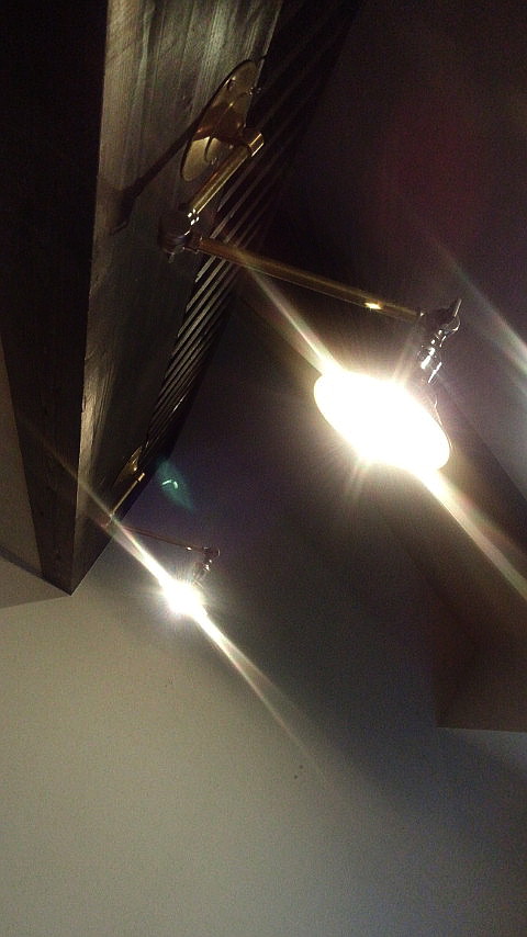 インダストリアル真鍮スウィングアームライト工業系壁掛照明