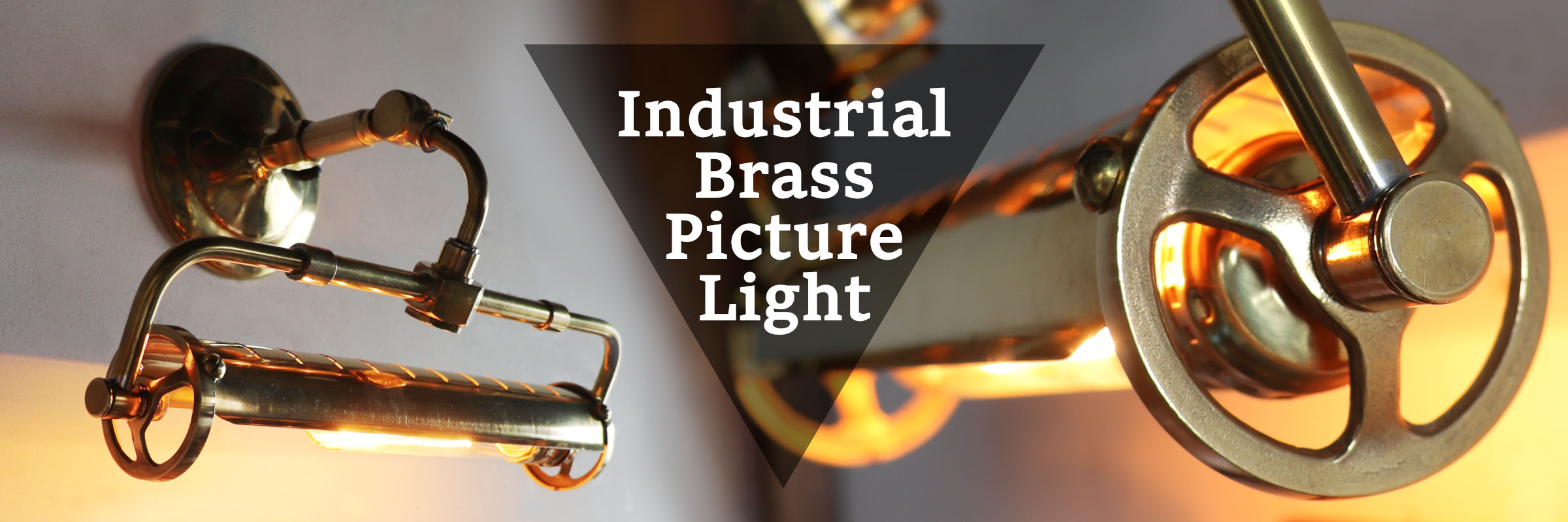 インダストリアルブラスピクチャーライト｜真鍮製工業系壁掛け照明ブラケットライト・ハンドメイド