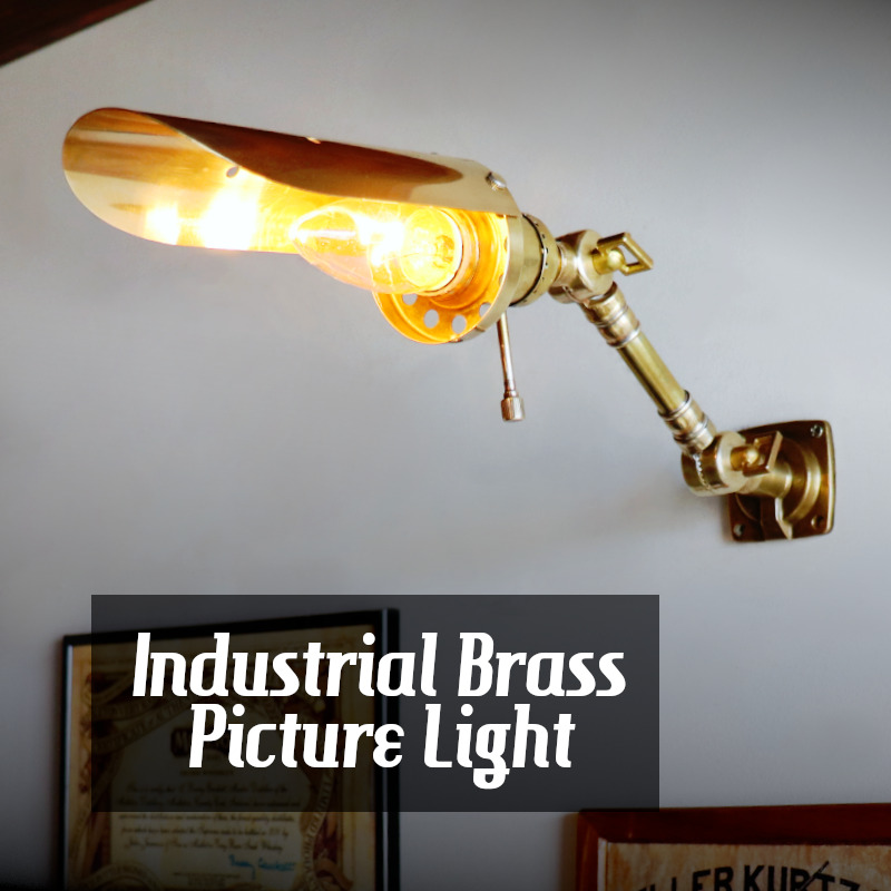 ピクチャーライト｜インダストリアルな角度調整付きの筒型壁掛照明をアップ！
