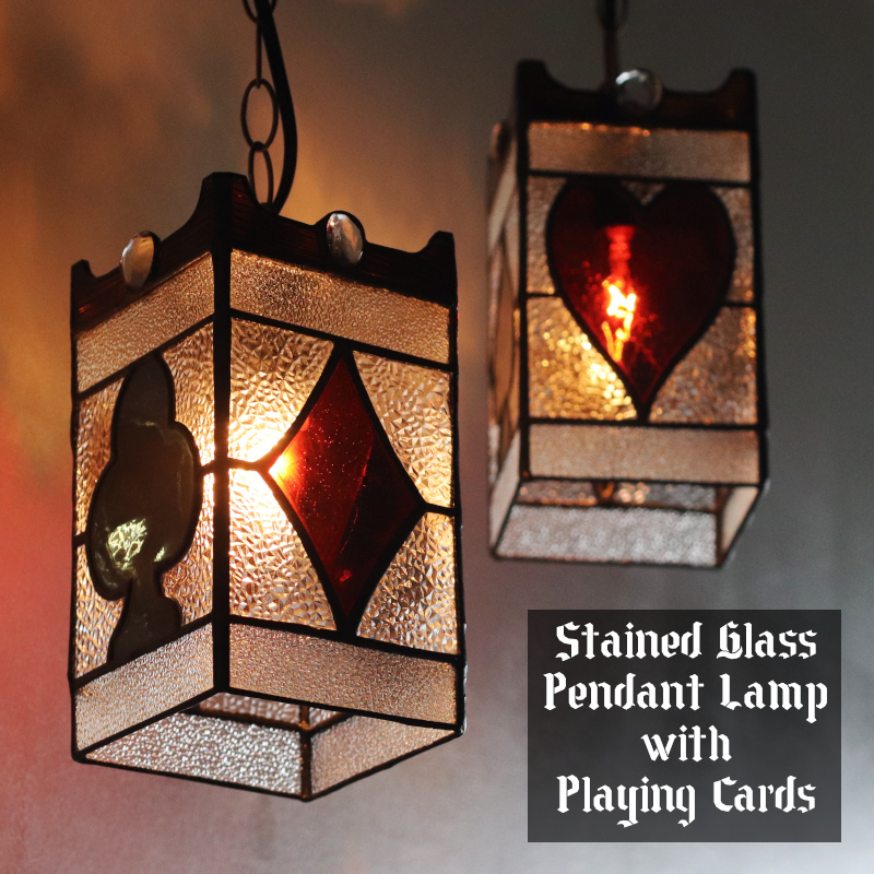 トランプ柄ステンドグラスペンダントライト吊下げ照明をアップ！