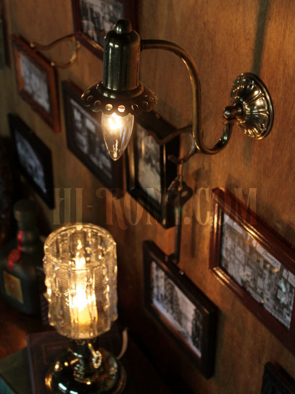 Usaヴィンテージ真鍮製花形カップ付きコロニアルブラケットa アンティークヴィクトリアン照明壁掛ランプ