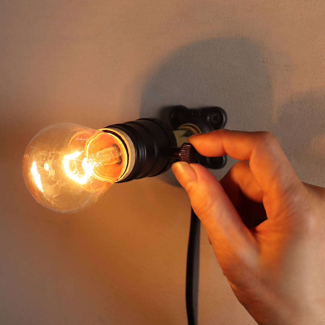 USAヴィンテージソケットミニブラケットライト金色|インダストリアル壁面照明ゴールド