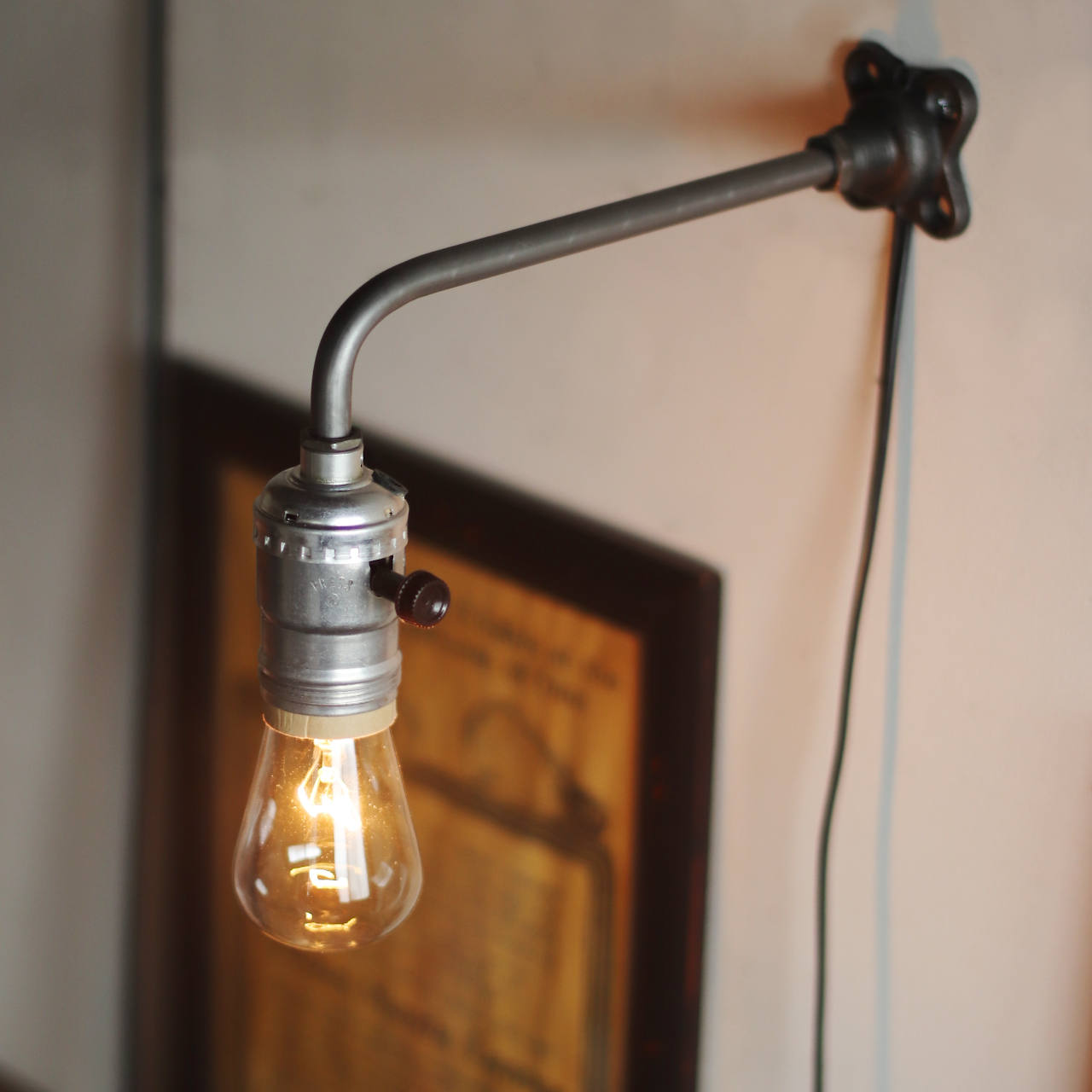 【L字・小】インダストリアルブラケットライト｜工業系シンプル壁掛け照明ウォールランプ